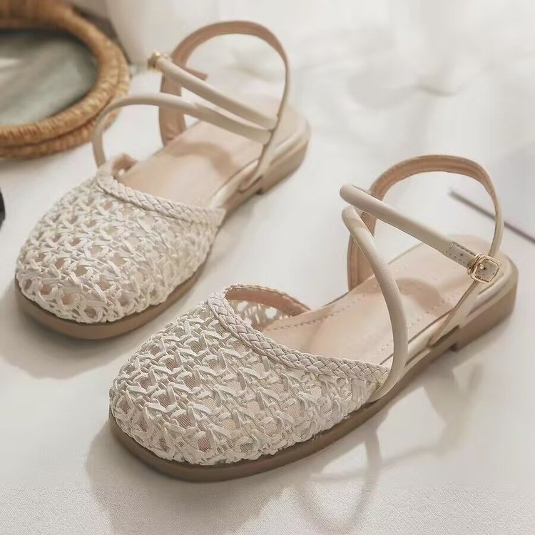 French Street Fashion - French-style Closed-toe Sandals for Women, Summer