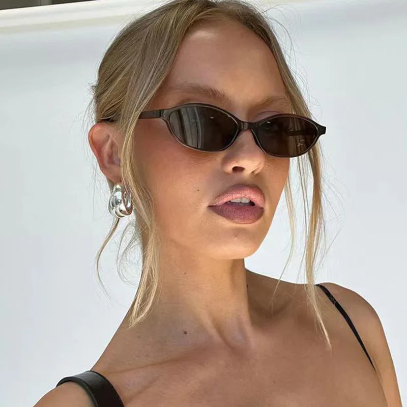 Street Fashion Glasses - Retro Oval Frame Sunglasses Fashion Women