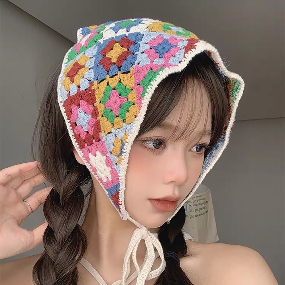 French Street Fashion - Triangle Headband French Pastoral Style Knitted