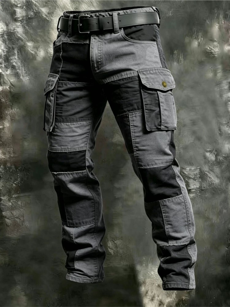 Cotton Men Cargo Pants Khaki C - đánh giá và giá Street Fashion Outfit