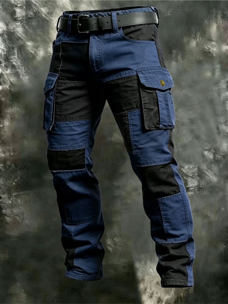 Cotton Men Cargo Pants Khaki C - đánh giá và giá Street Fashion Outfit