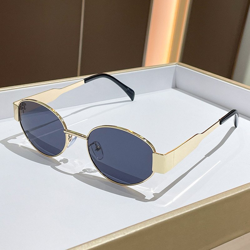 Trendy Round Frame Metal Sungl - đánh giá và giá Street Fashion Glasses