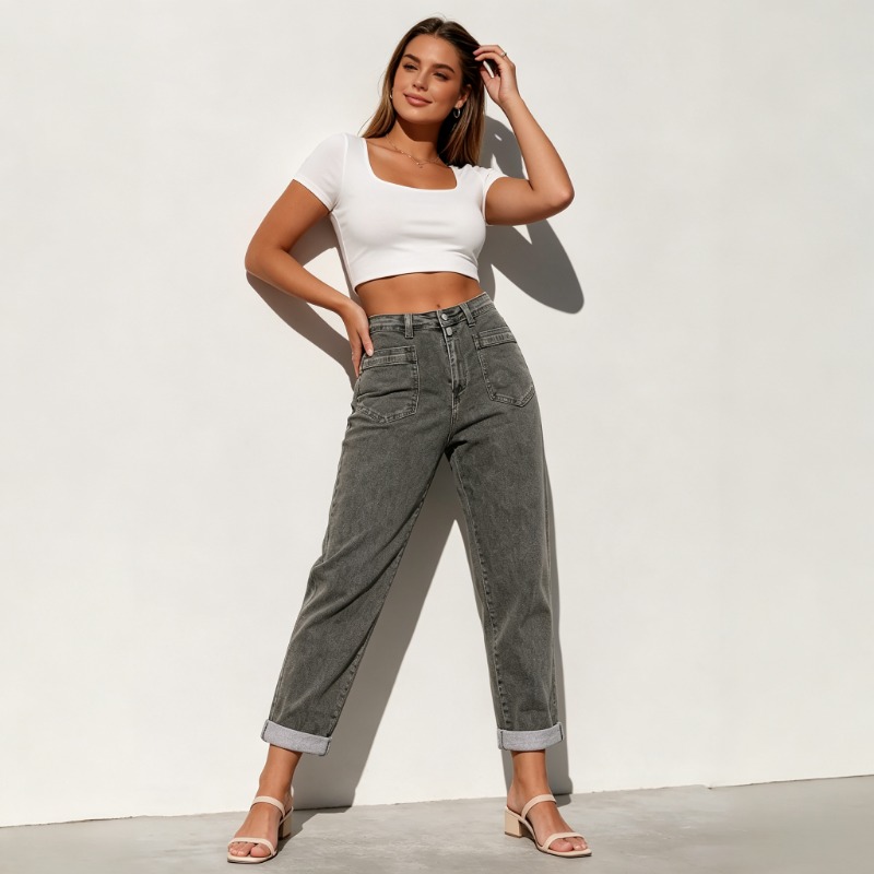 Women Plus Size American High  - đánh giá và giá Street Fashion Jeans Women