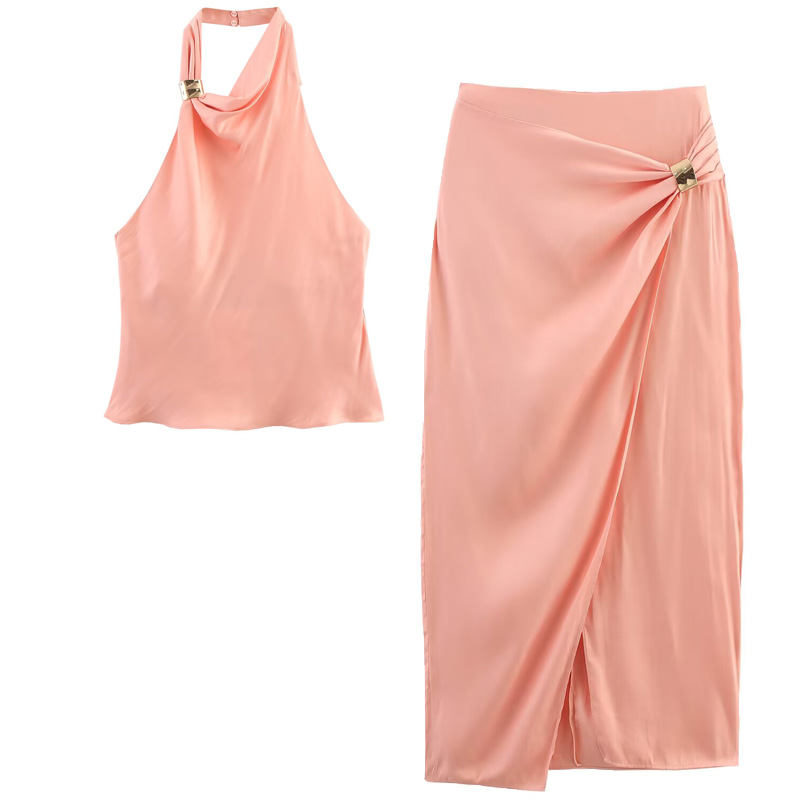 HXAO Satin Skirt Set Elegant W - đánh giá và giá Street Fashion Outfit