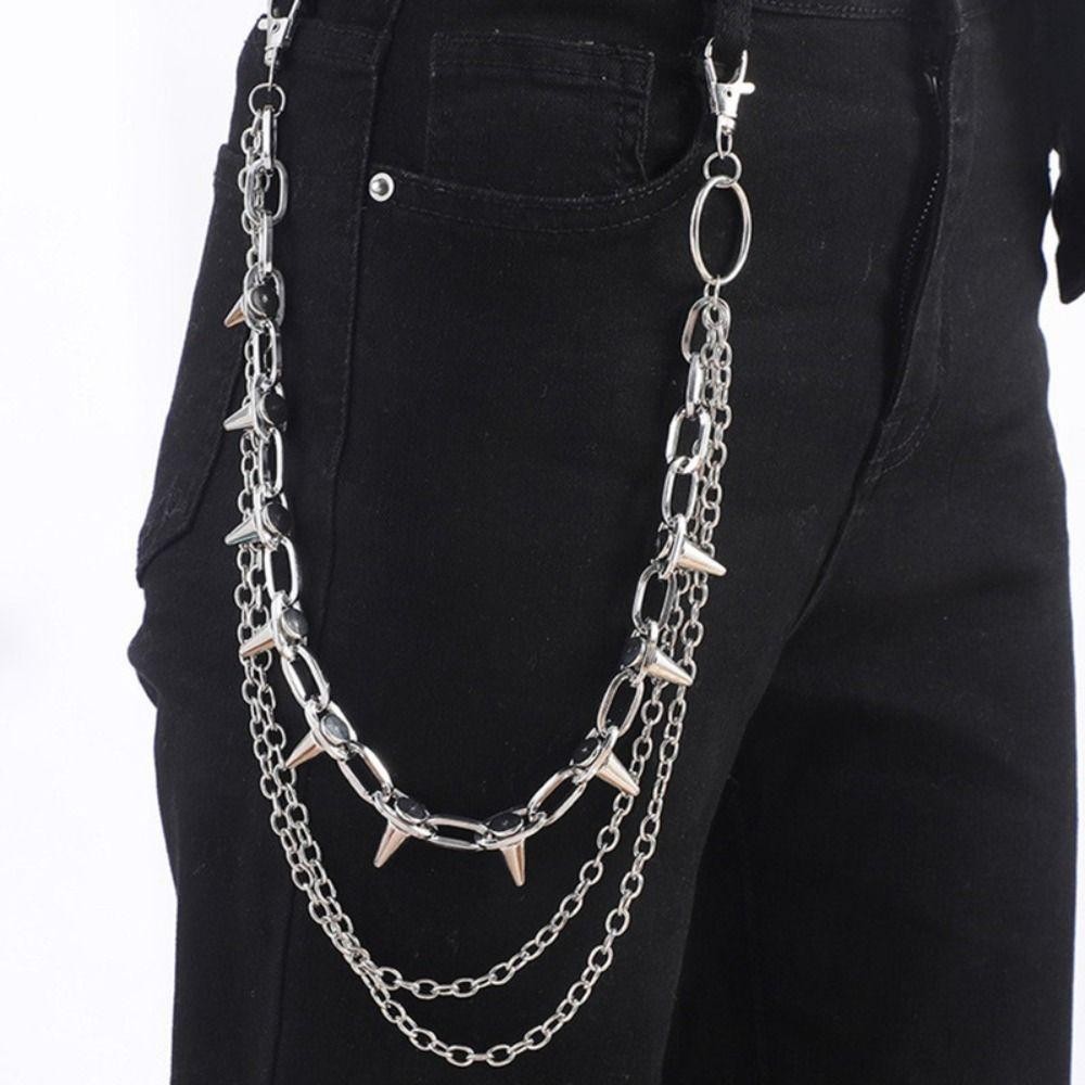 Unisex Hip Hop Punk Rock Metal - đánh giá và giá Street Fashion Jeans Women