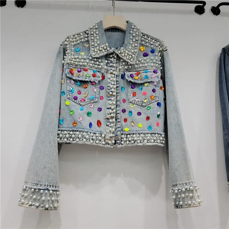 Autumn Women Fashion Pearl Bea - đánh giá và giá Street Fashion Jeans Women