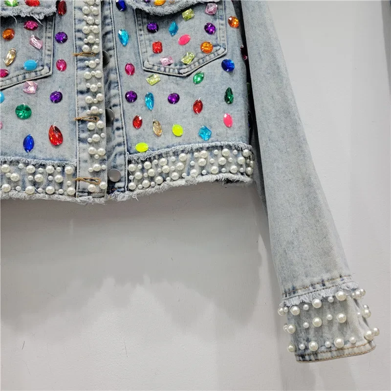 Autumn Women Fashion Pearl Bea - đánh giá và giá Street Fashion Jeans Women