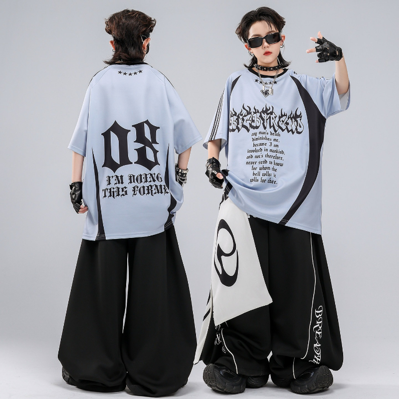 Hip Hop K-pop Red T Shirt Bagg - đánh giá và giá Street Fashion Kpop