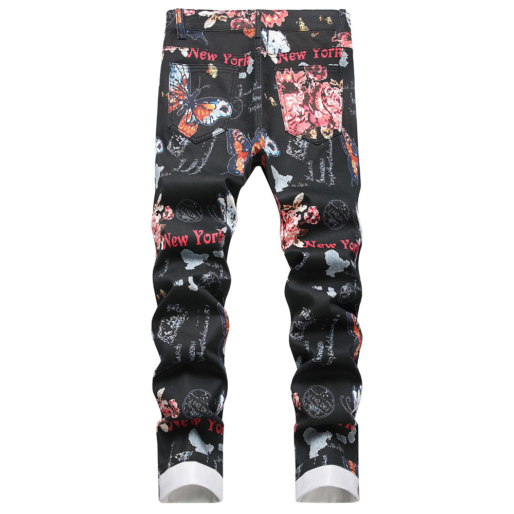 Men Digital Print Jeans Fashio - đánh giá và giá High Street Fashion New York