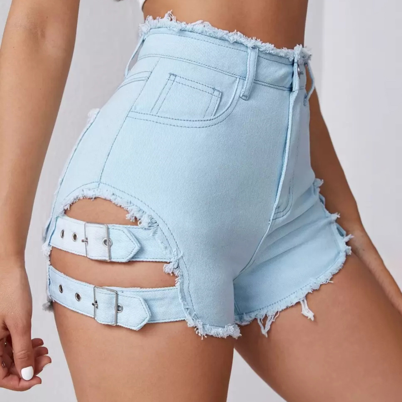 Women High Waist Denim Shorts  - đánh giá và giá Street Fashion Outfit