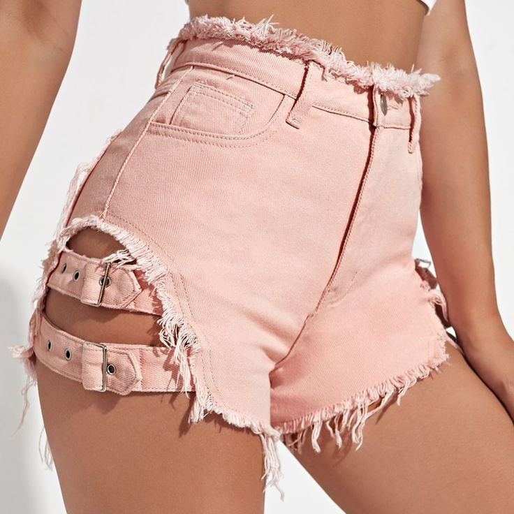 Women High Waist Denim Shorts  - đánh giá và giá Street Fashion Outfit