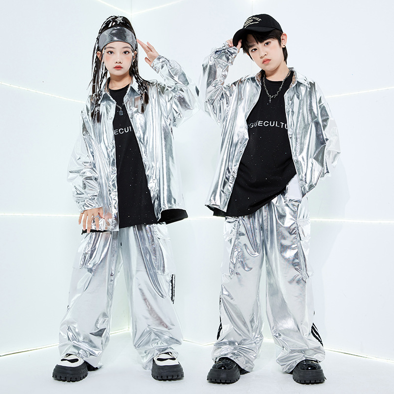 Boys Hip Hop Cool Silver Jacke - đánh giá và giá Street Fashion Kpop