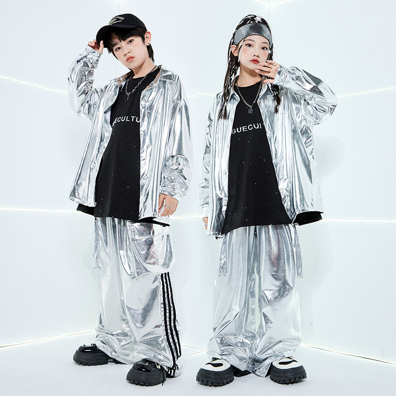 Boys Hip Hop Cool Silver Jacke - đánh giá và giá Street Fashion Kpop