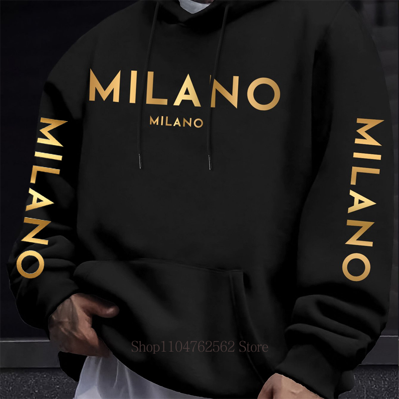 Milano Letter Print Hoodie for - đánh giá và giá Street Fashion Milano