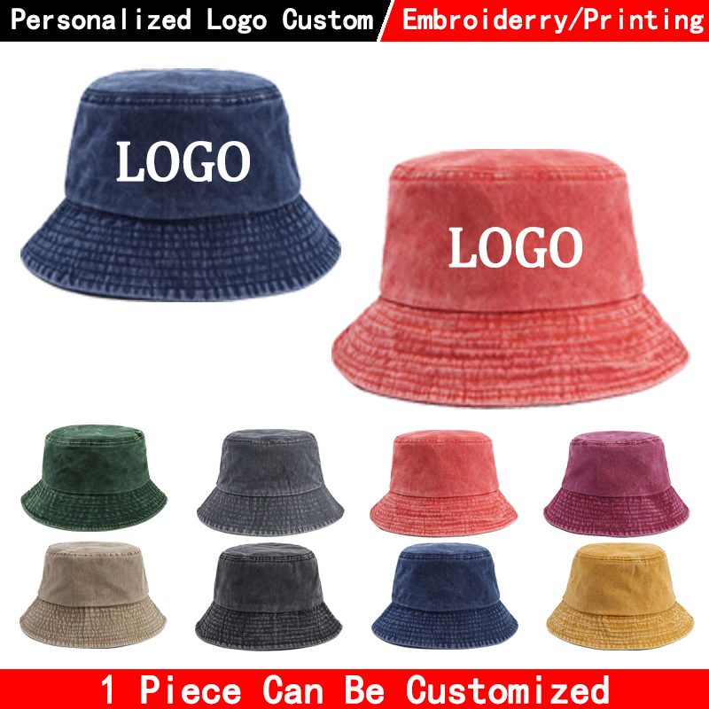 Custom logo Denim Bucket Hat F - đánh giá và giá Baseball Cap Fitted