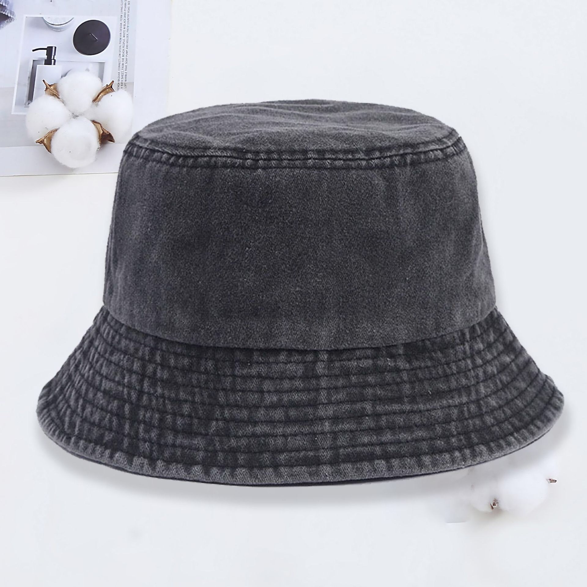 Custom logo Denim Bucket Hat F - đánh giá và giá Baseball Cap Fitted