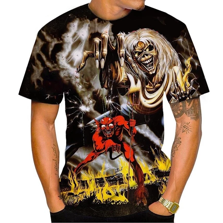 Men's Fashion Skull Print T-Sh - đánh giá và giá Street Fashion Dance