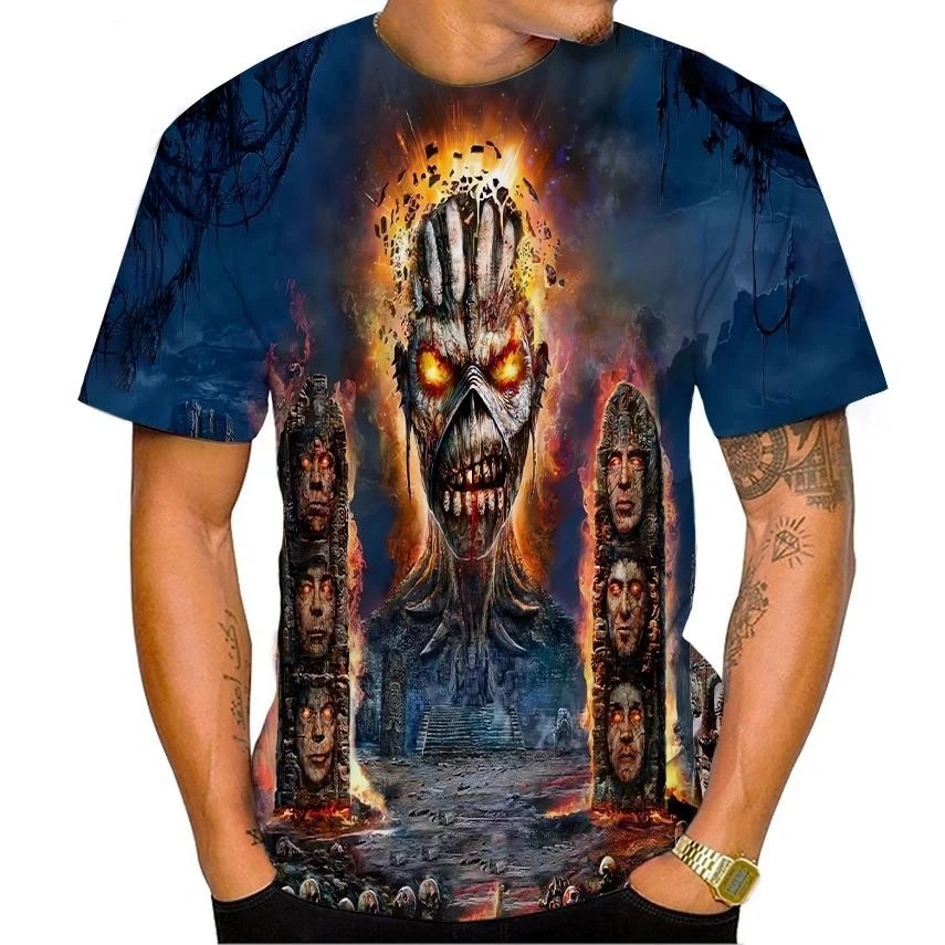 Men's Fashion Skull Print T-Sh - đánh giá và giá Street Fashion Dance