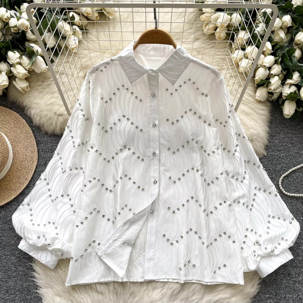 Basics Rhinestone Polo-neck Fa - đánh giá và giá French Street Fashion
