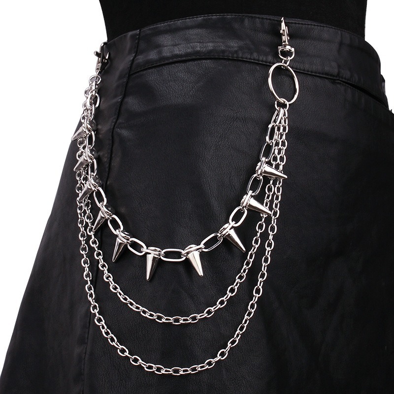 Hip Hop Punk Rock Metal Pants  - đánh giá và giá Street Fashion Jeans Women