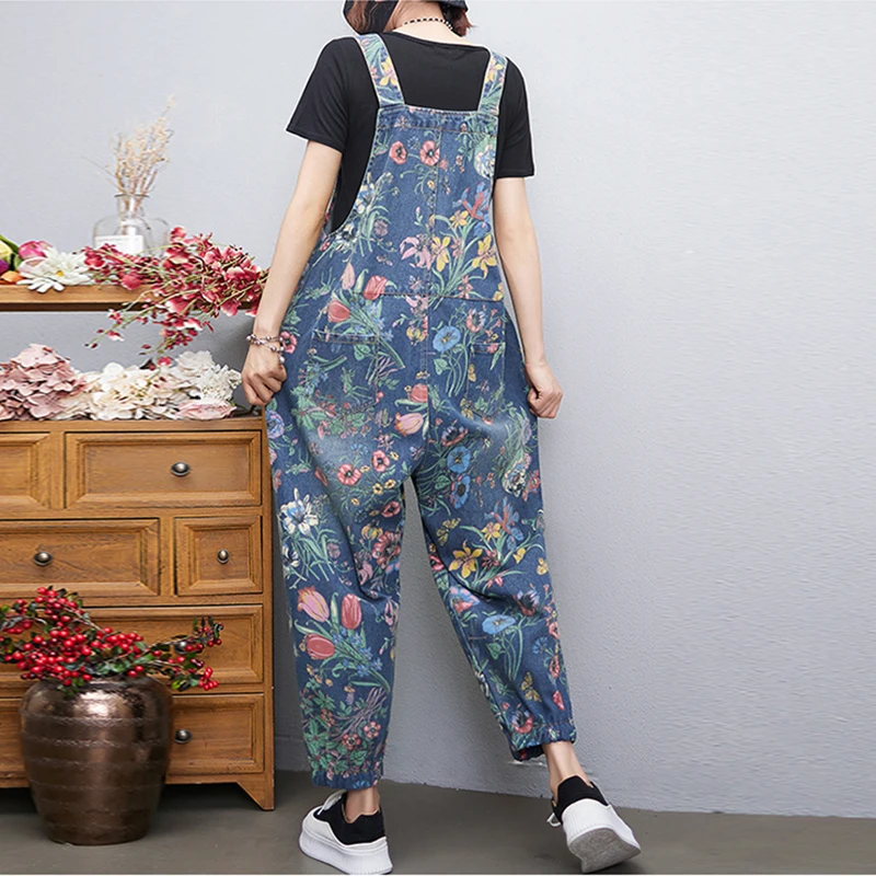 Casual Streetwear Print Floral - đánh giá và giá Street Fashion Jeans Women