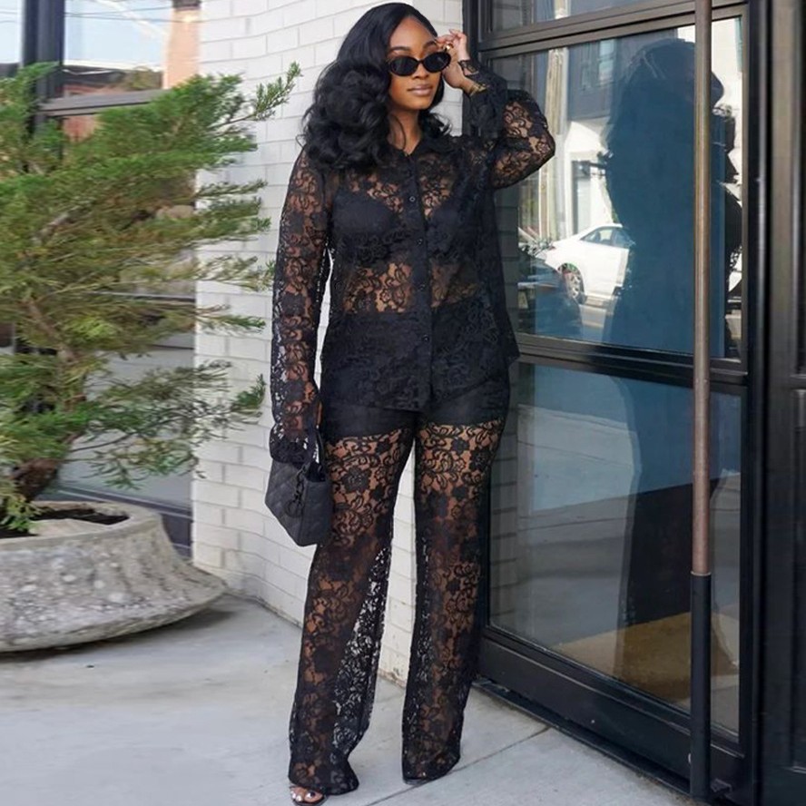Perspective Lace Pants Set Sum - đánh giá và giá Street Fashion Youth