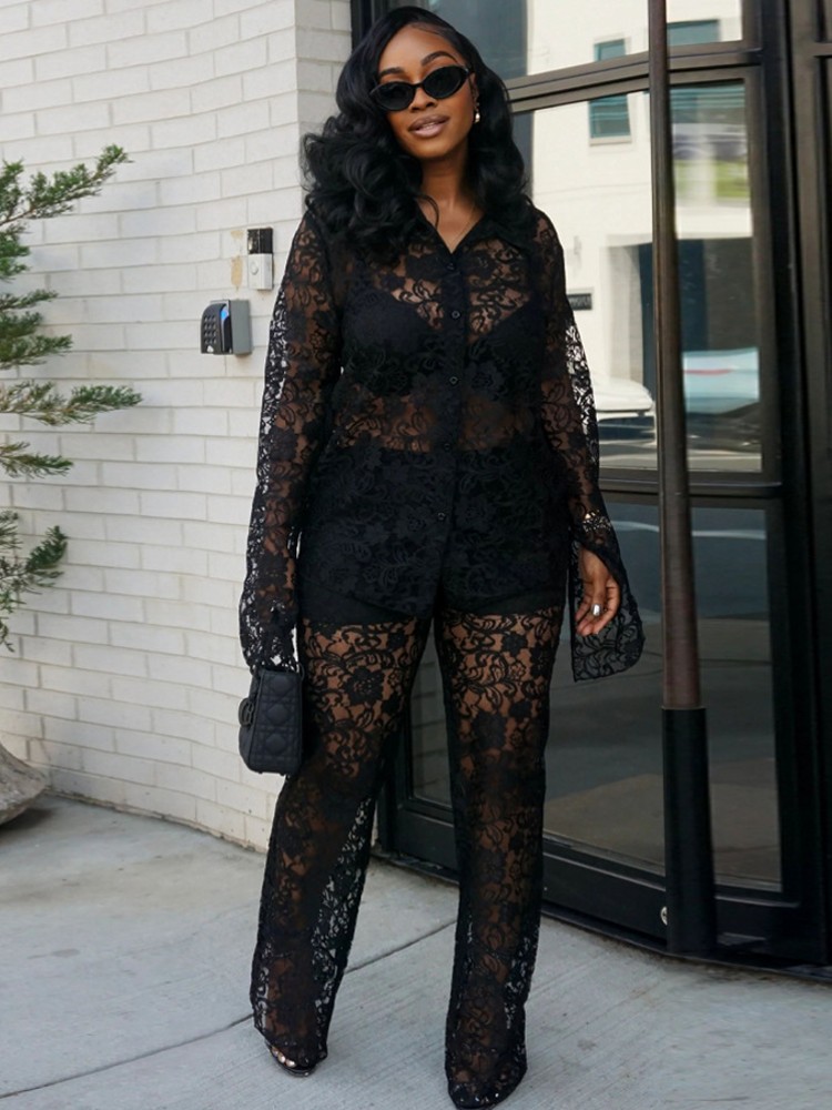 Perspective Lace Pants Set Sum - đánh giá và giá Street Fashion Youth