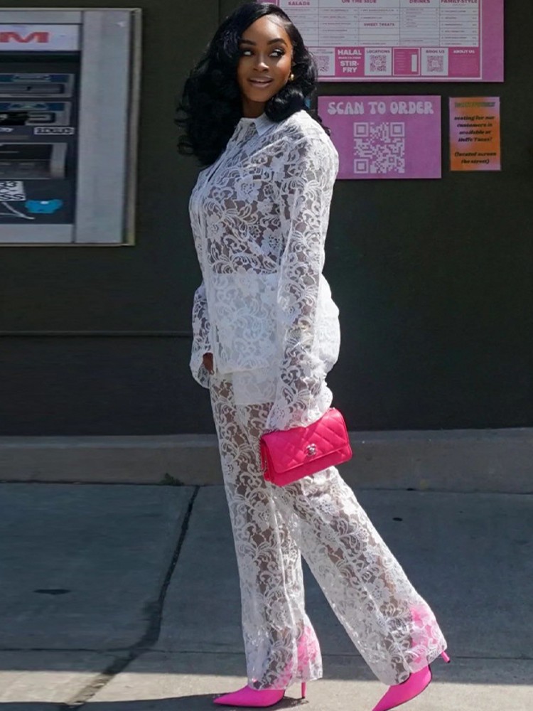 Perspective Lace Pants Set Sum - đánh giá và giá Street Fashion Youth