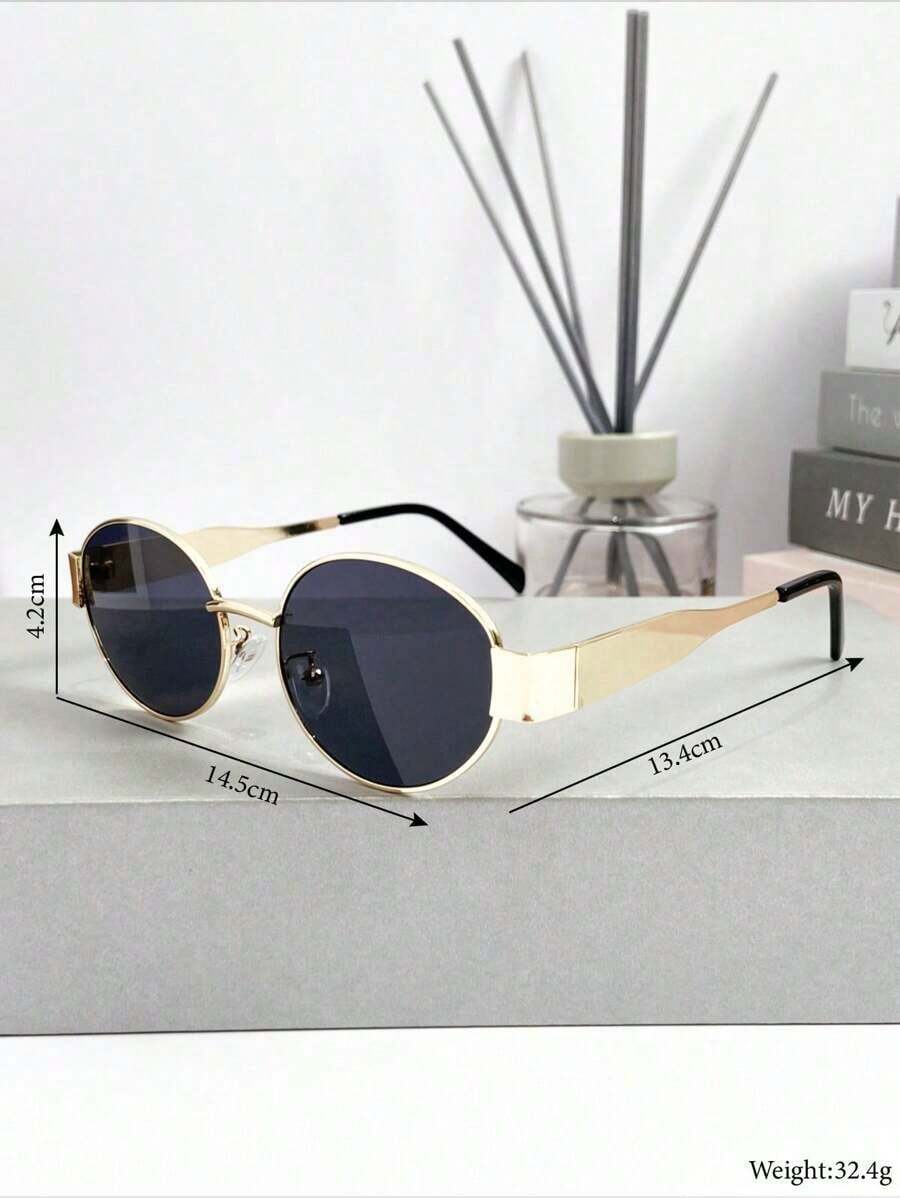 New Retro High-End Metal Oval  - đánh giá và giá Street Fashion Glasses