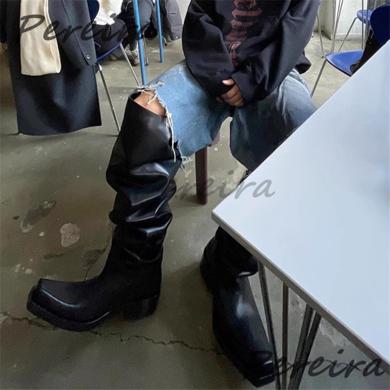 Thick Soled Over The Knee Boot - đánh giá và giá Street Fashion Winter