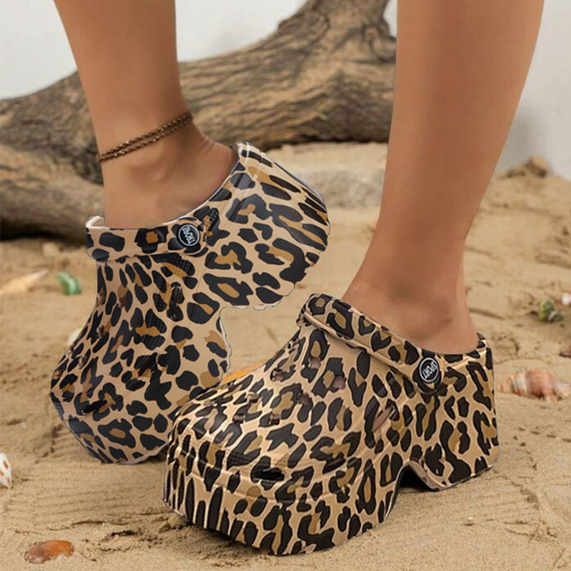 Leopard Platform Clogs for Wom - đánh giá và giá Girl Fashion Street