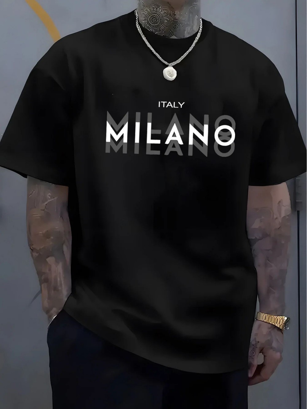 MILANO Letter-print Men Women  - đánh giá và giá Street Fashion Milano