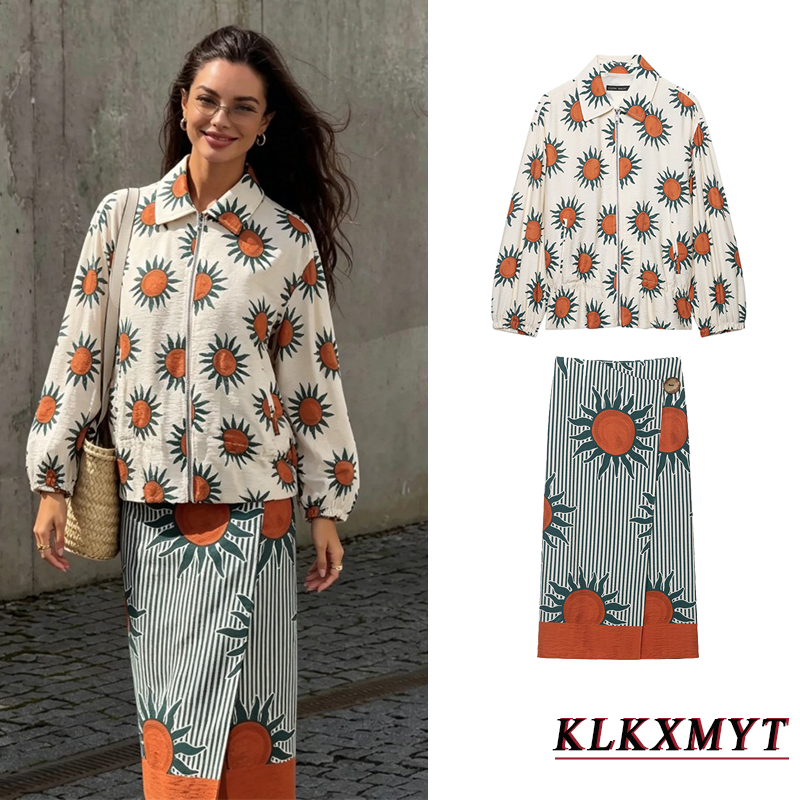 Women Fashion Print Sets Leisu - đánh giá và giá Street Fashion Jacket