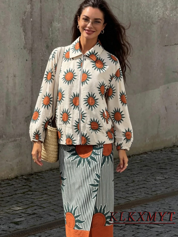 Women Fashion Print Sets Leisu - đánh giá và giá Street Fashion Jacket